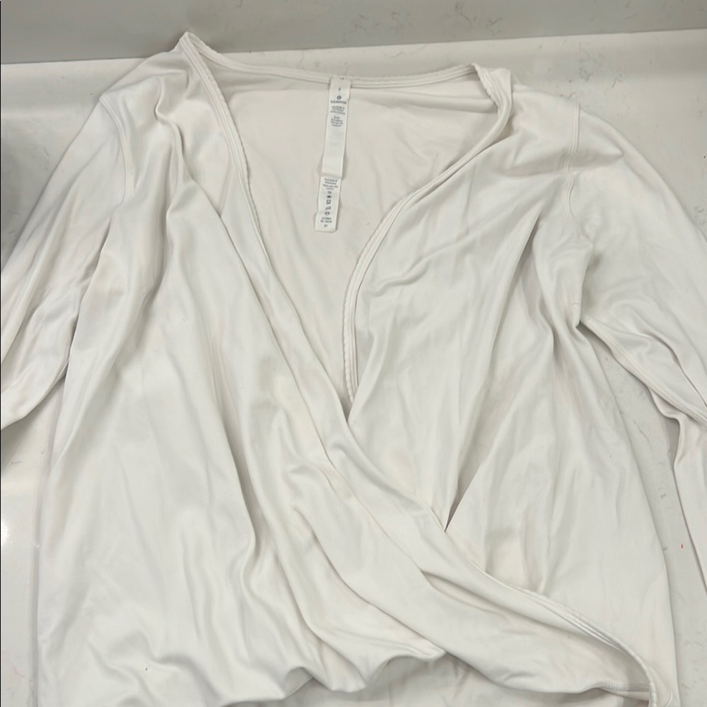 Lululemon Athletica Cream Wrap Blouse